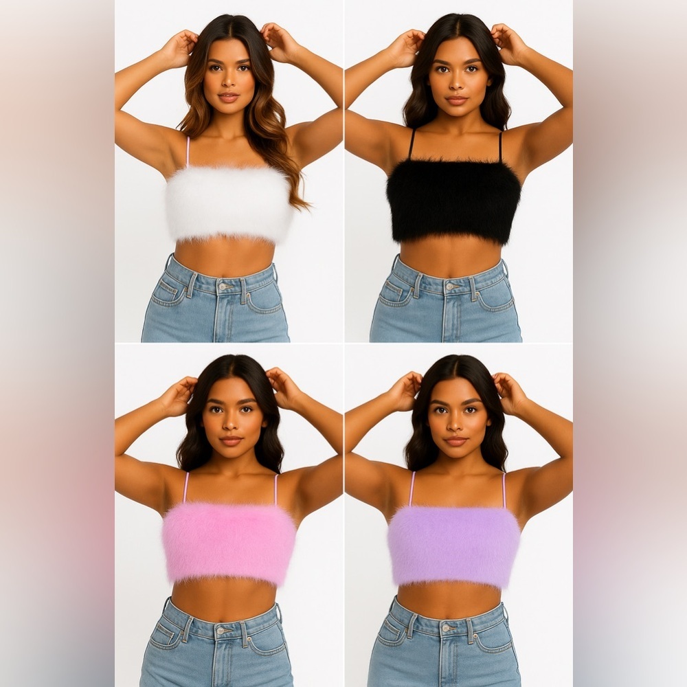 Cotton Candy Glam Crop – Fluffy Fantasy Vibes